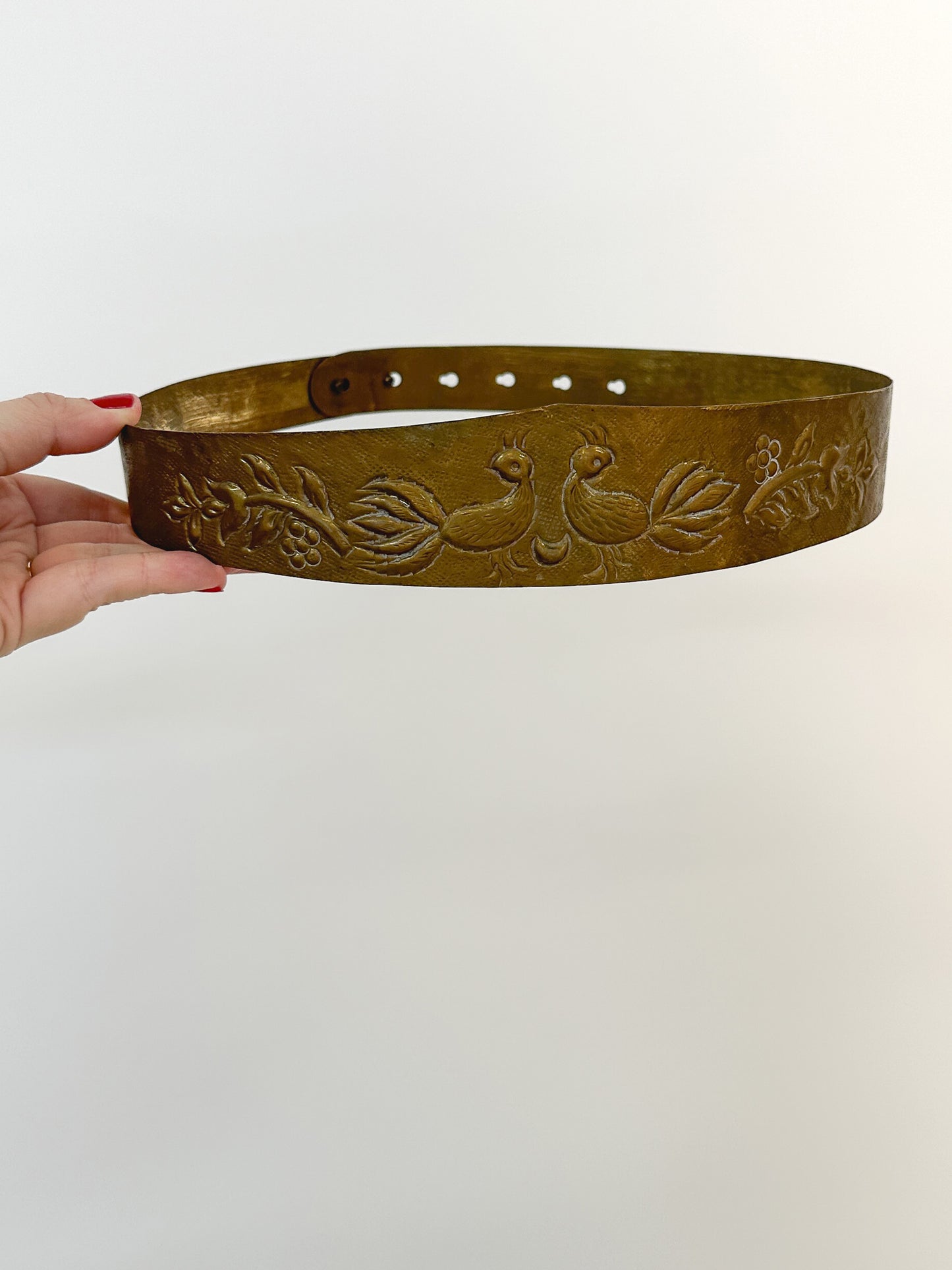 1970s Bronze Victorian Revival Waist Cincher / Waist 25 – 29