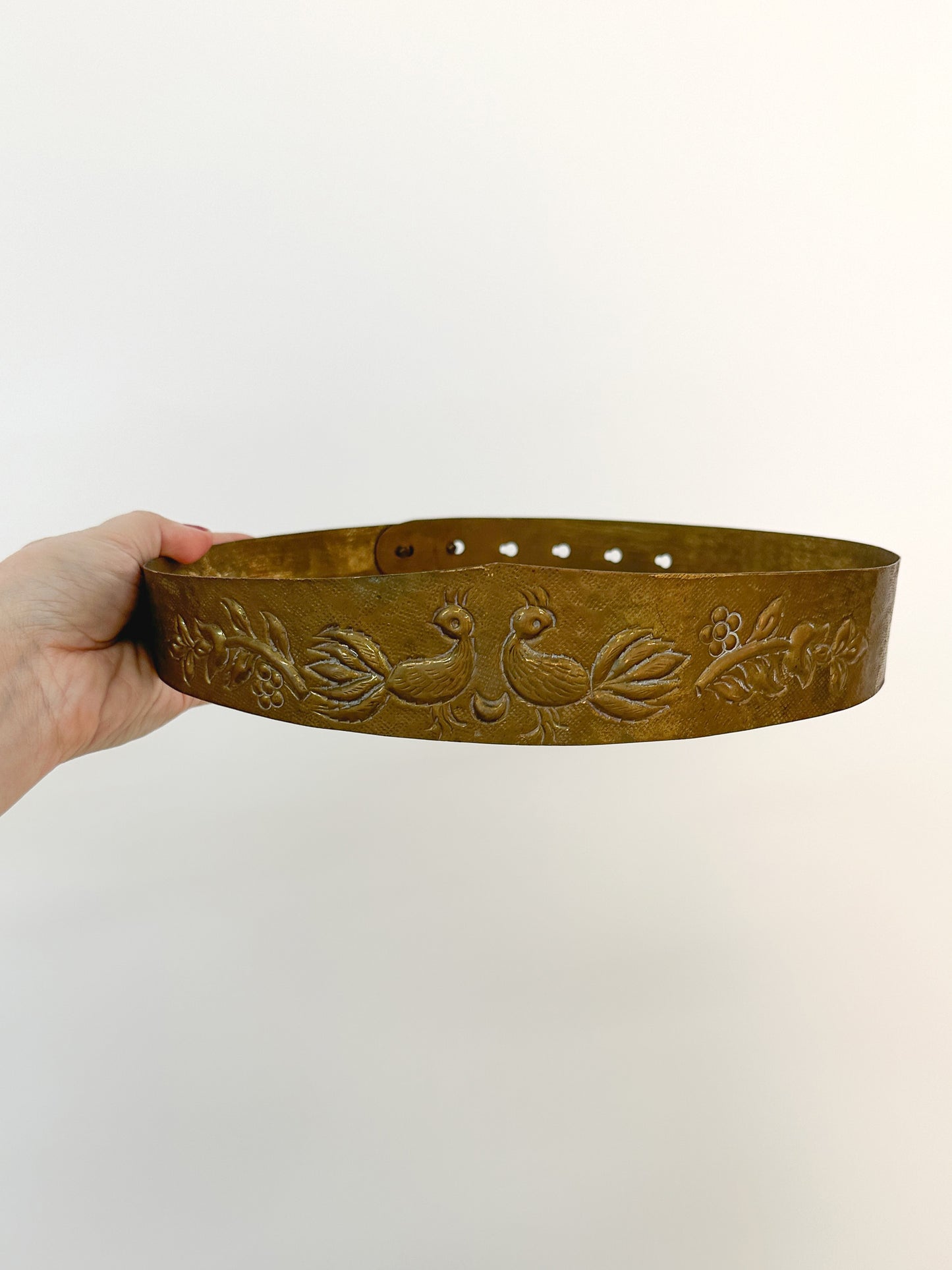 1970s Bronze Victorian Revival Waist Cincher / Waist 25 – 29