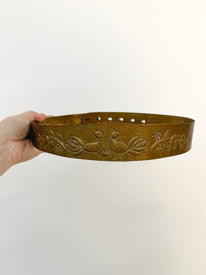 1970s Bronze Victorian Revival Waist Cincher / Waist 25 – 29