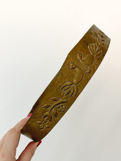 1970s Bronze Victorian Revival Waist Cincher / Waist 25 – 29