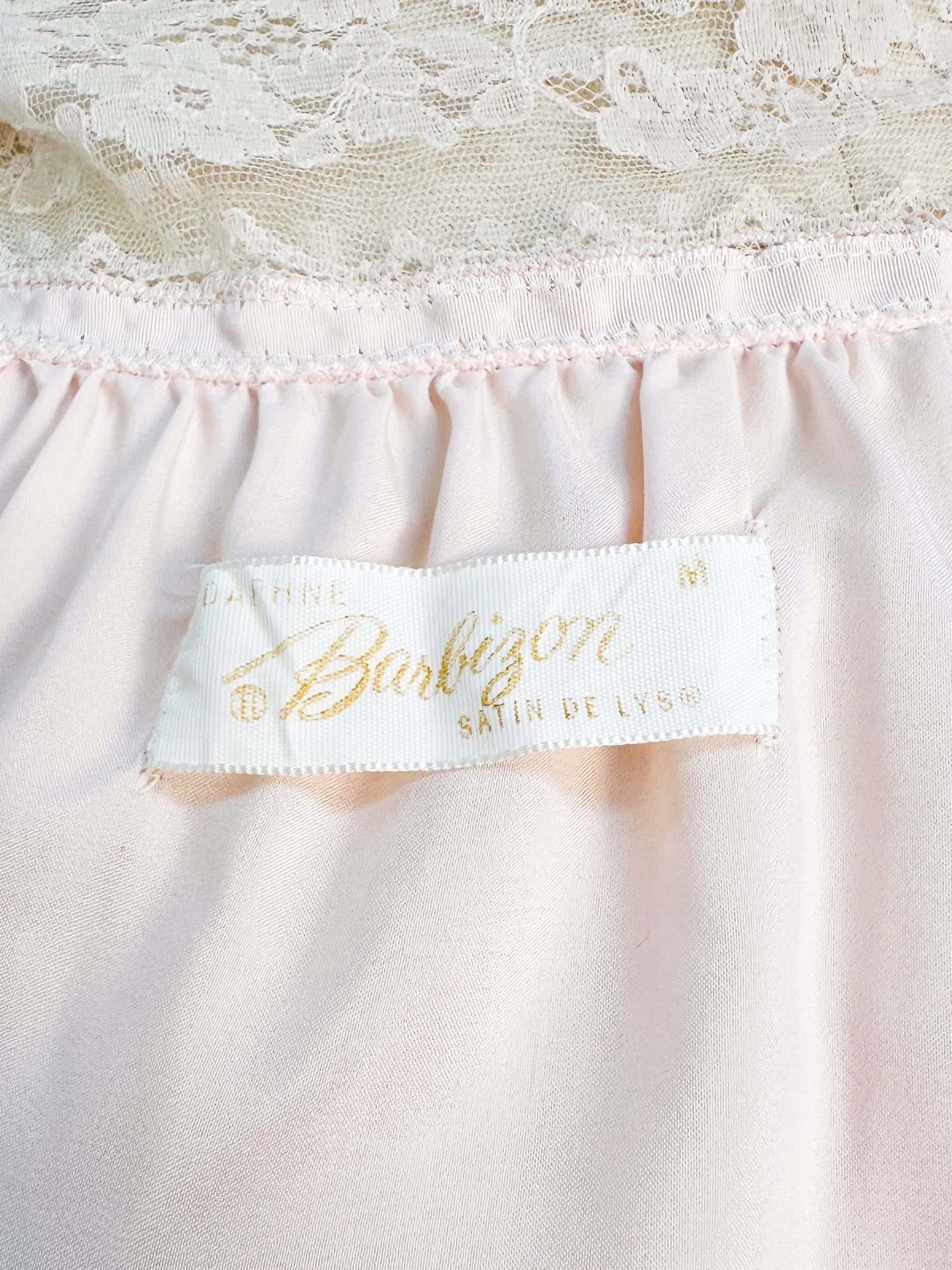 1950s Satin and Lace Bed Jacket / Large