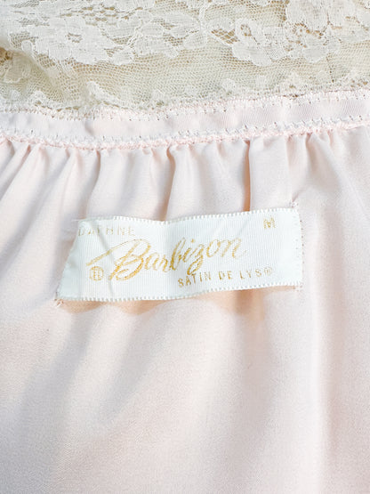 1950s Satin and Lace Bed Jacket / Large