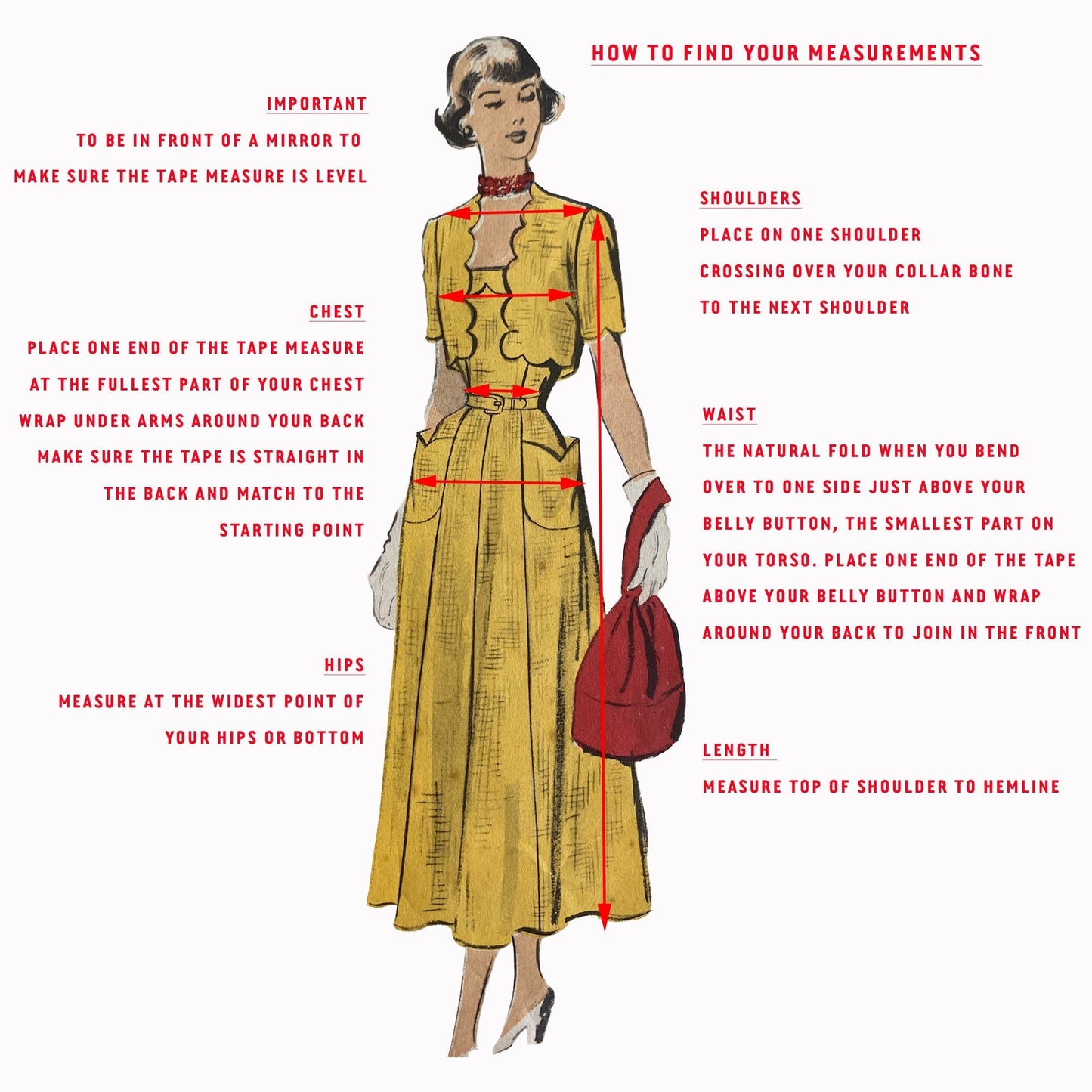 PDF Pattern - 1950s Full Circle Dress / Bust 32