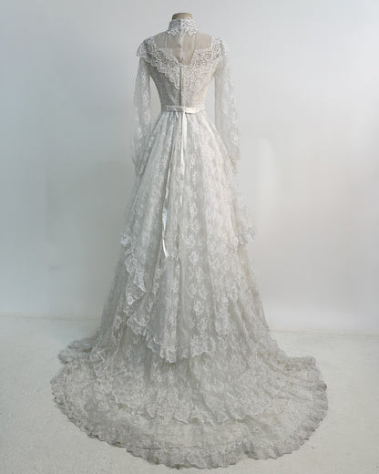 1970s 'The Eternal Vow' Wedding Gown / X-Small