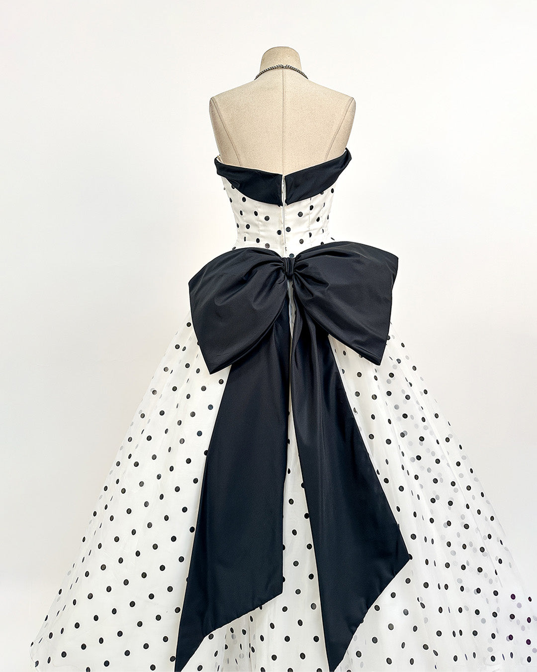 1980s The Manhattan Polka Dot Gown / Small