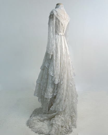 1970s 'The Eternal Vow' Wedding Gown / X-Small