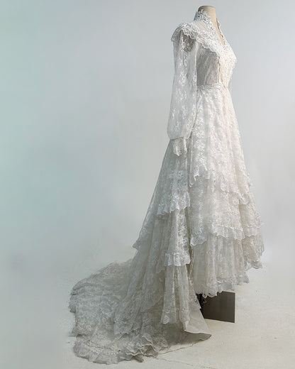 1970s 'The Eternal Vow' Wedding Gown / X-Small