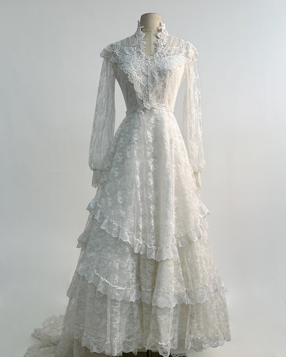 1970s 'The Eternal Vow' Wedding Gown / X-Small