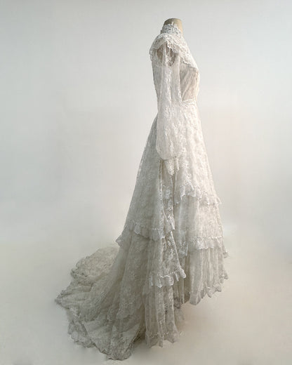 1970s 'The Eternal Vow' Wedding Gown / X-Small