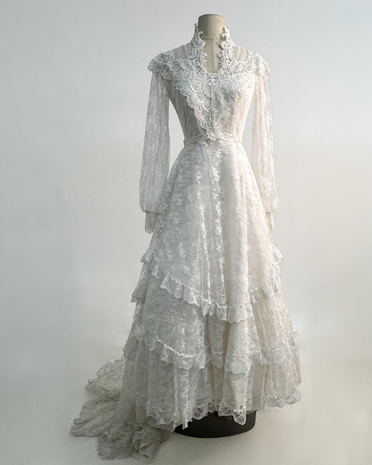 1970s 'The Eternal Vow' Wedding Gown / X-Small