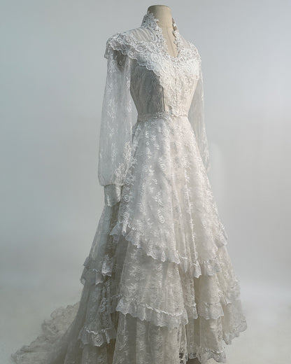 1970s 'The Eternal Vow' Wedding Gown / X-Small