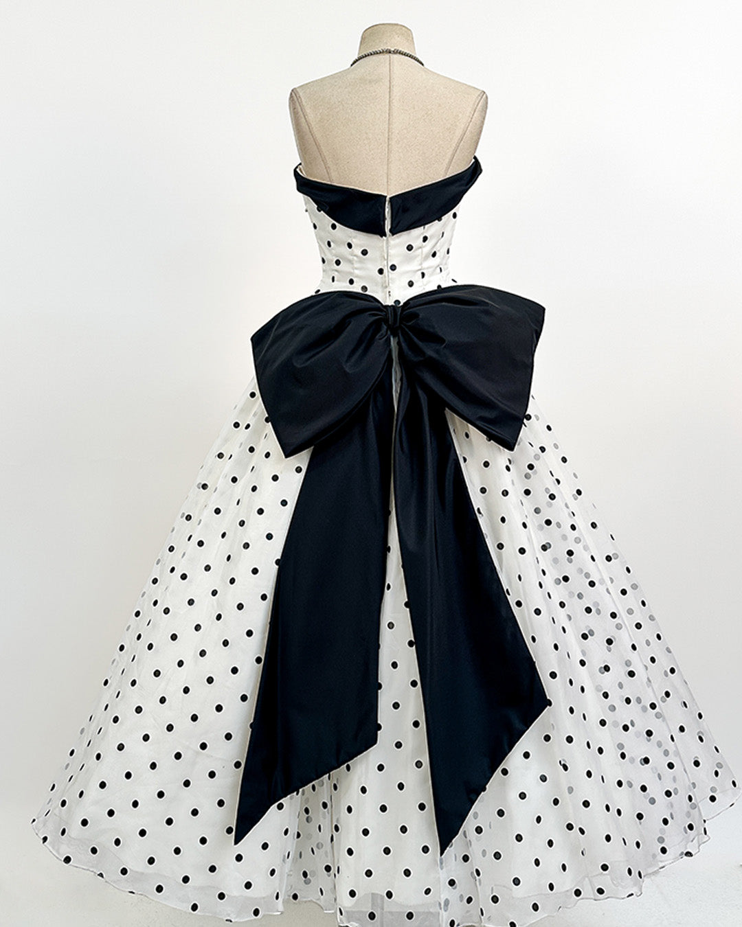 1980s The Manhattan Polka Dot Gown / Small