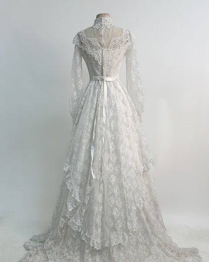 1970s 'The Eternal Vow' Wedding Gown / X-Small
