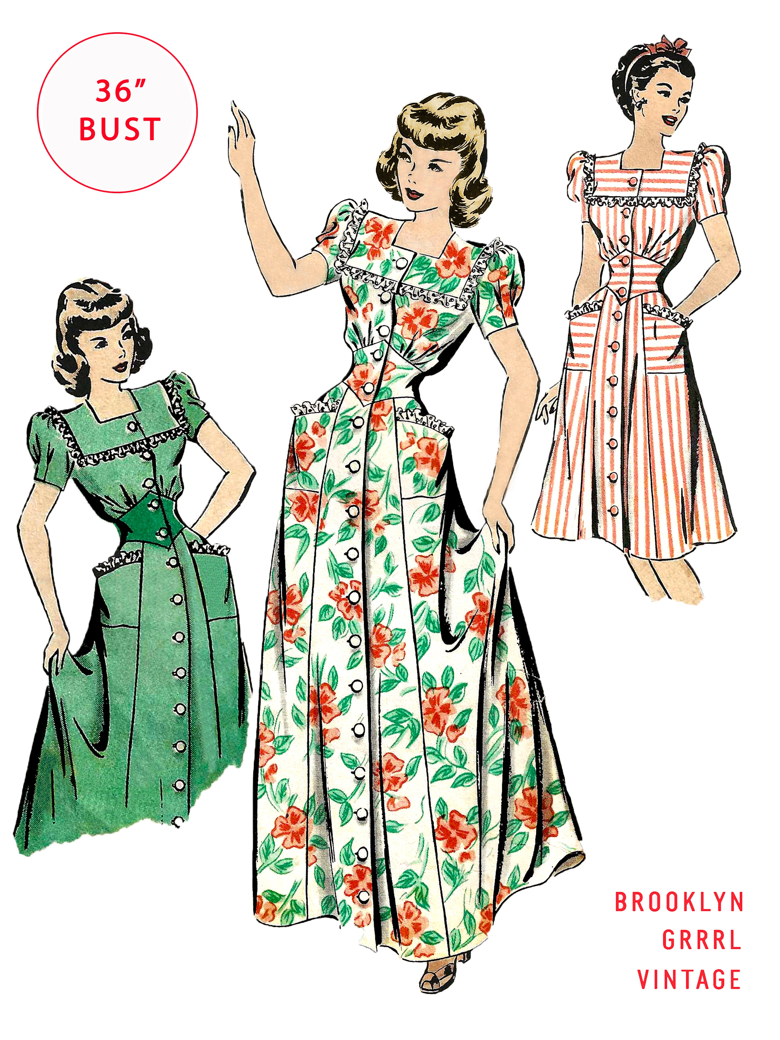 1940s house dress best sale