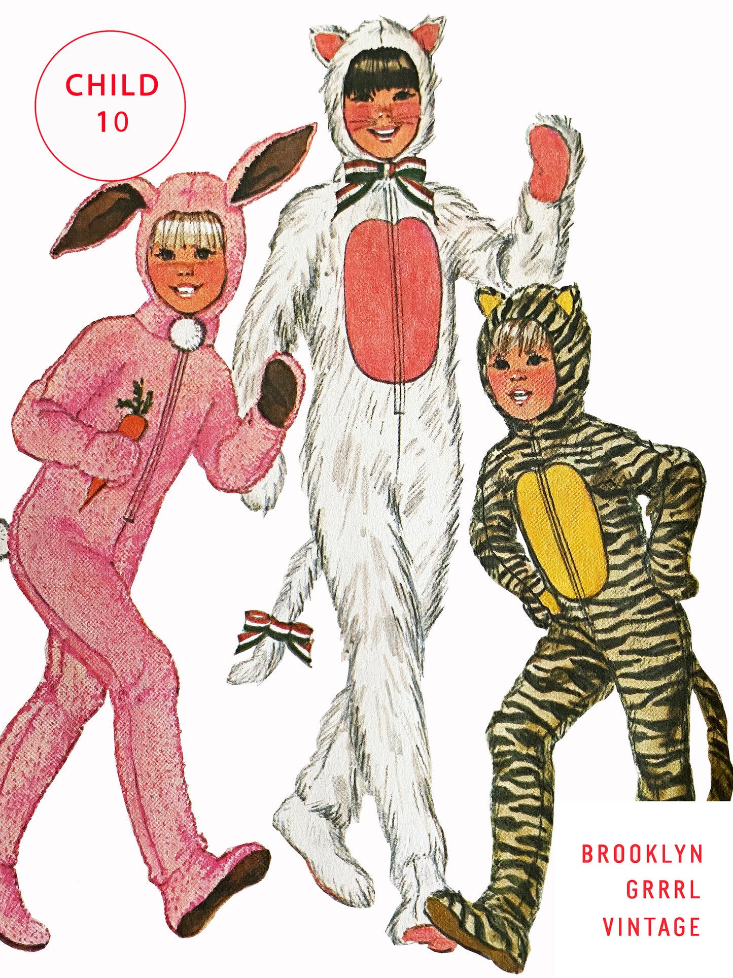 PDF Pattern - 70s Animal Costumes / Child 10