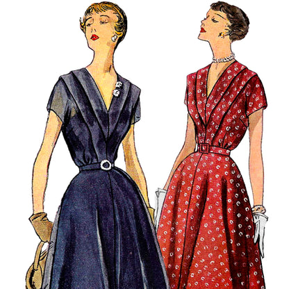 PDF Pattern - 1950s Kimono Sleeve Dress  / Bust 40