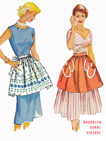PDF Pattern - 1950s Apron with Pockets