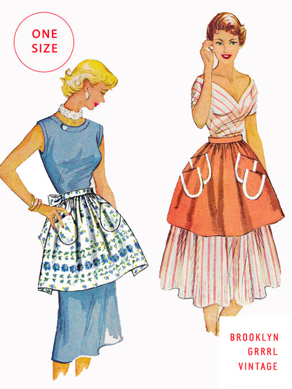 PDF Pattern - 1950s Apron with Pockets