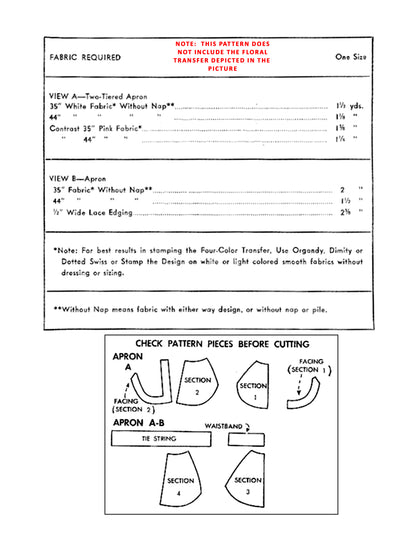 PDF Pattern - 1950s Scalloped Apron