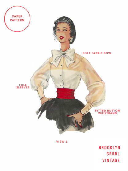 PAPER Pattern 1950's Blouses / Multiple Sizes