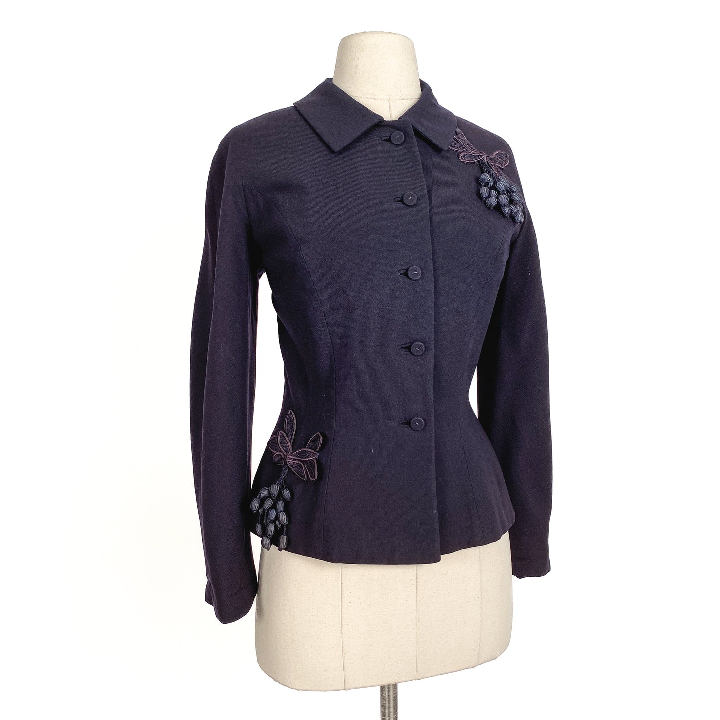 1940s Iconic Navy Wool Blazer by Milgrim / Bust 38
