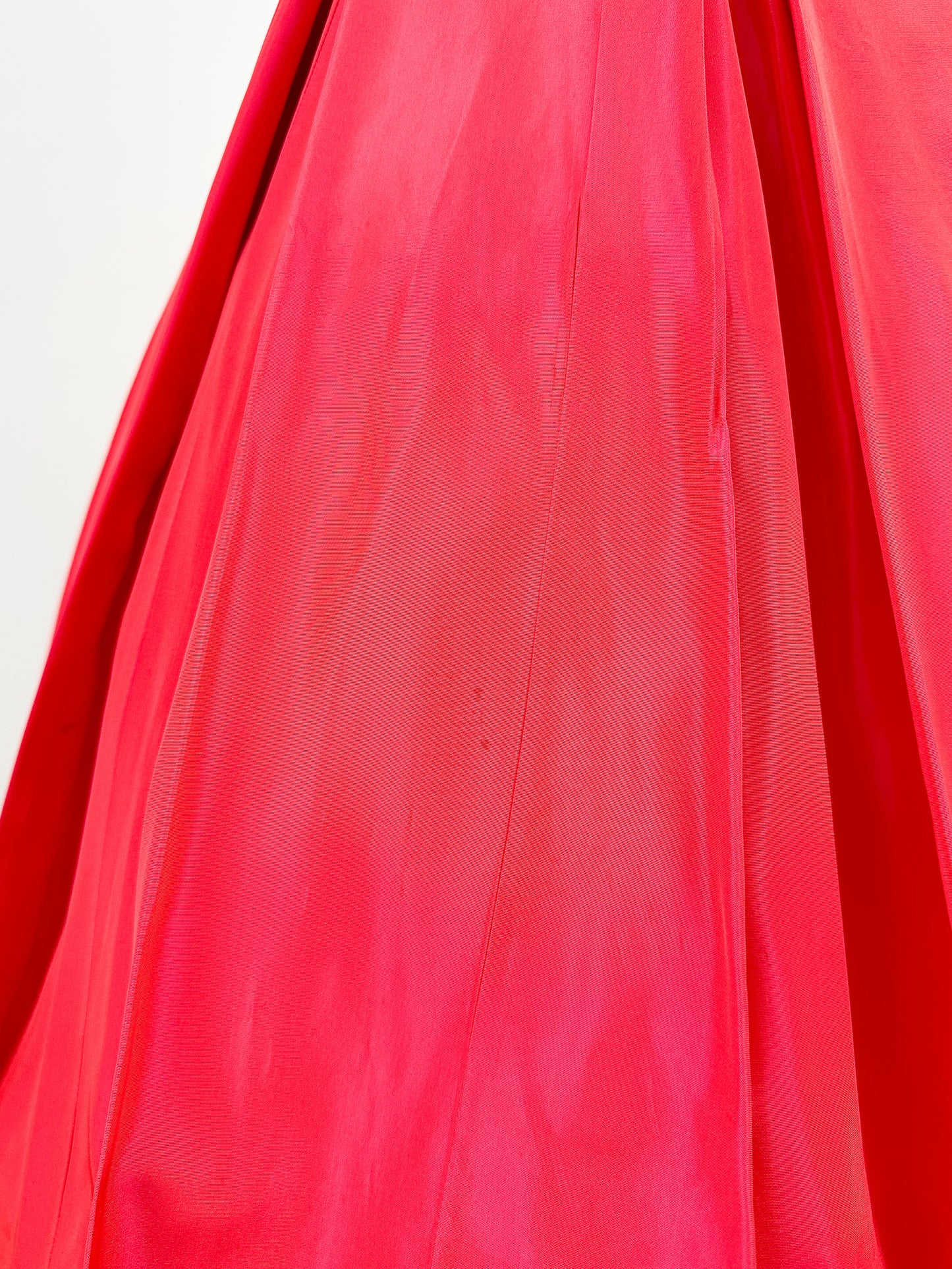 50s Stunning Fuschia Taffeta Gown by Jean Allen / Waist 24