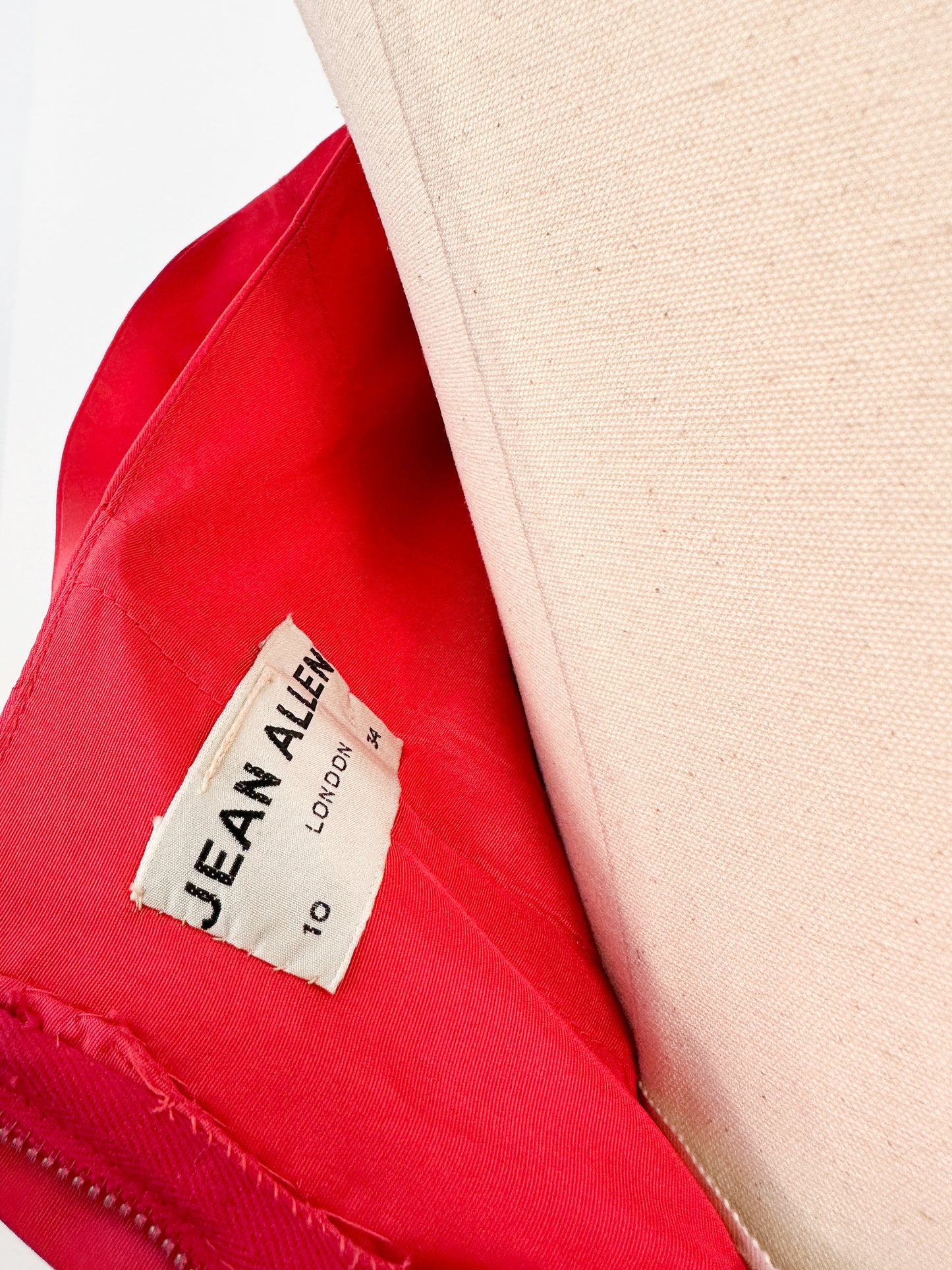 50s Stunning Fuschia Taffeta Gown by Jean Allen / Waist 24