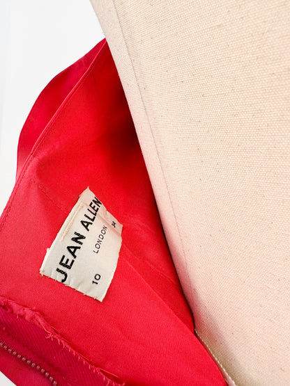 50s Stunning Fuschia Taffeta Gown by Jean Allen / Waist 24