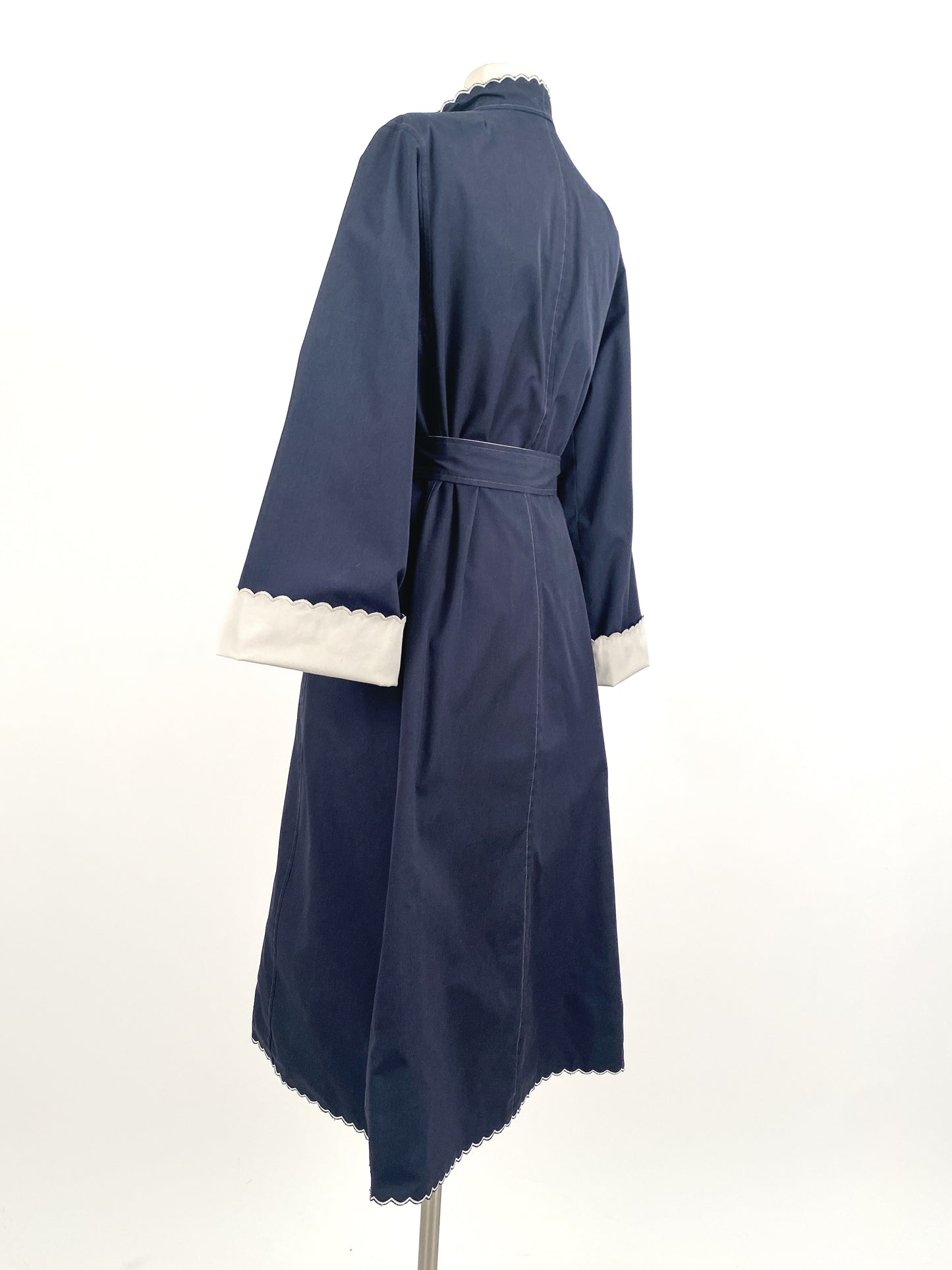 1970s Navy or White Reversible Trench Coat / OSFM