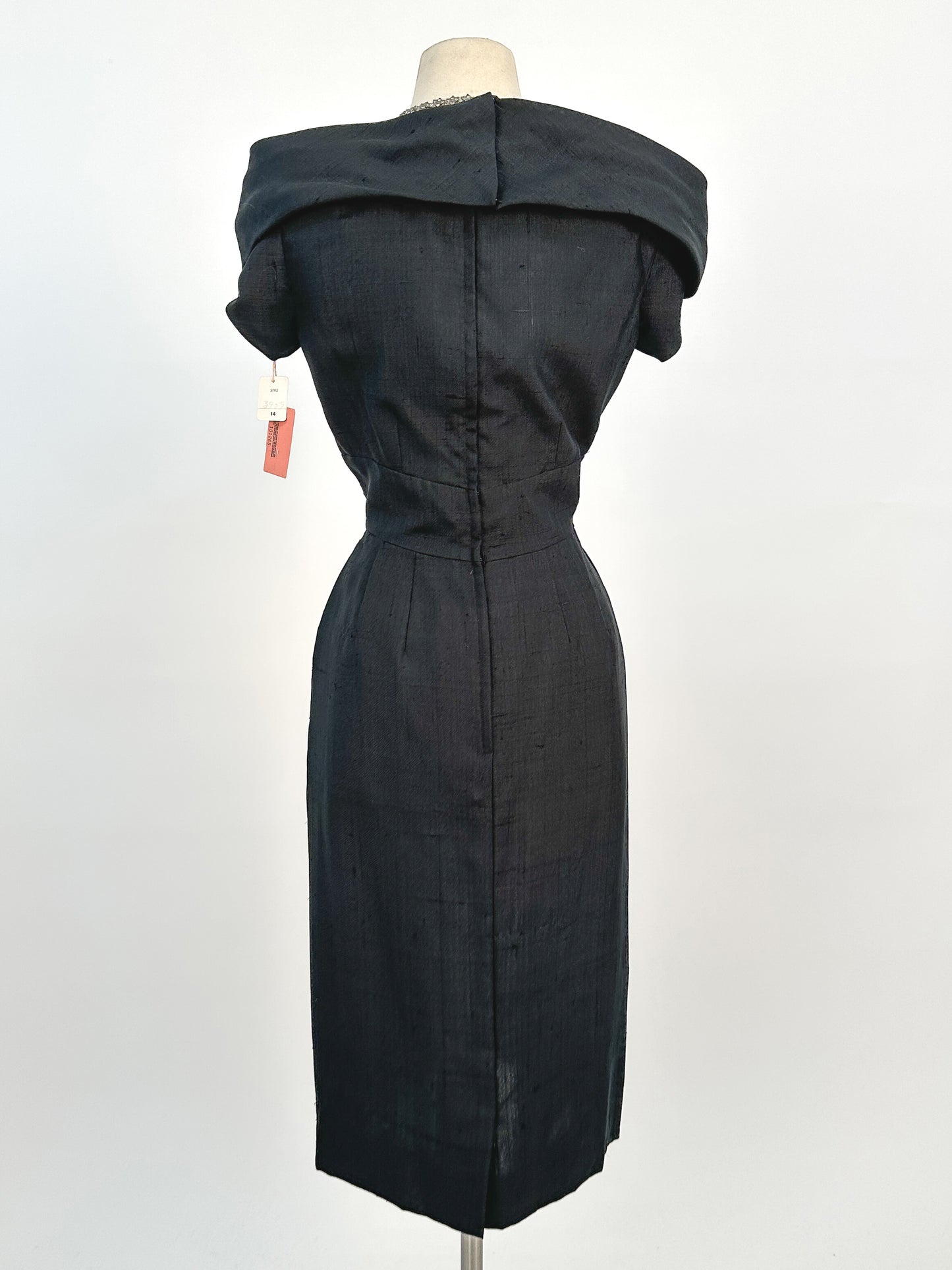 1950s Fabulously Stunning Silk LBD / Waist 28