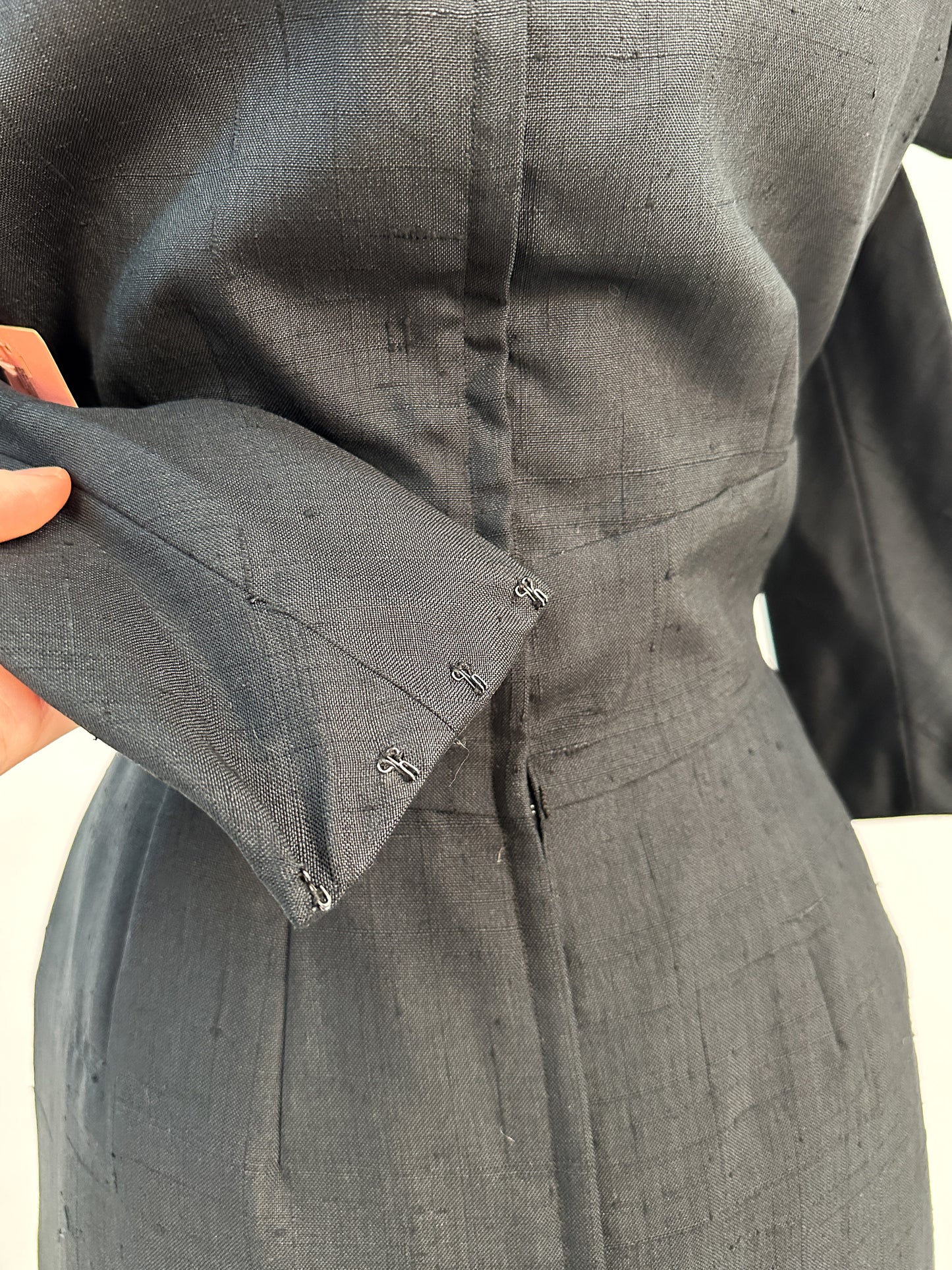 1950s Fabulously Stunning Silk LBD / Waist 28