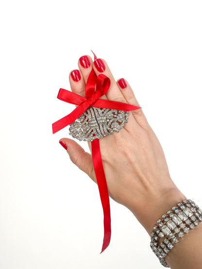 1930s Art Deco Silver Paste Dress or Shoe Clips