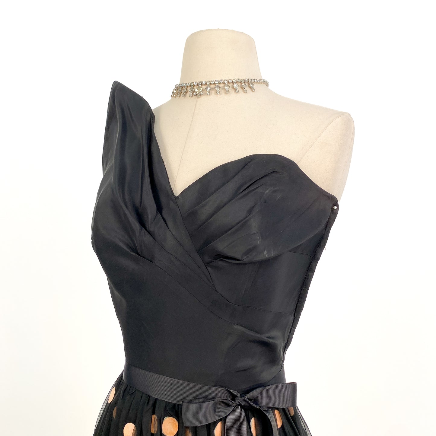 1940s Dramatic Evening Gown by Fred Perlberg / Waist 28