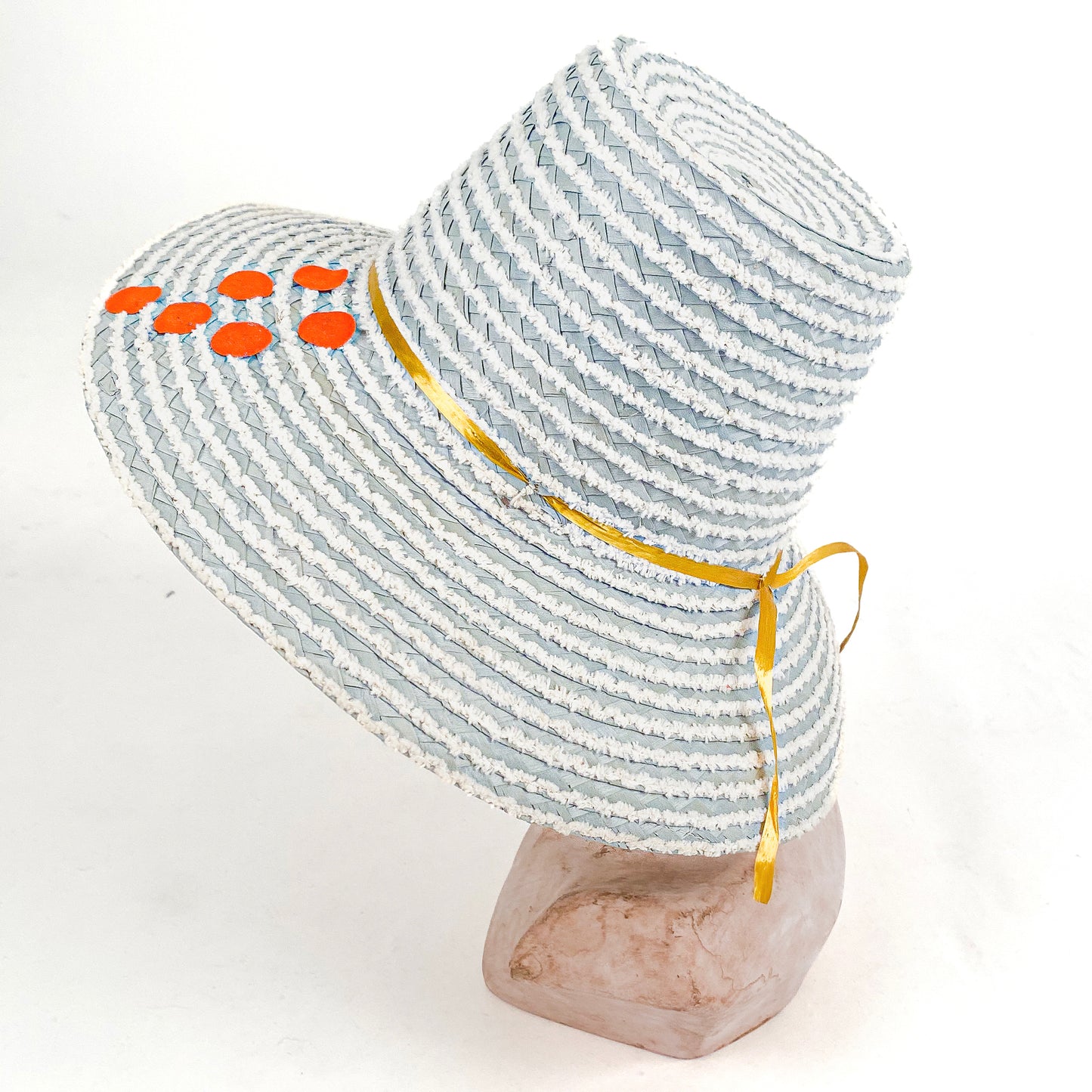 1950s Blue Straw Hat Made in Italy