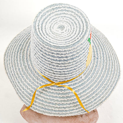 1950s Blue Straw Hat Made in Italy