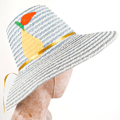 1950s Blue Straw Hat Made in Italy