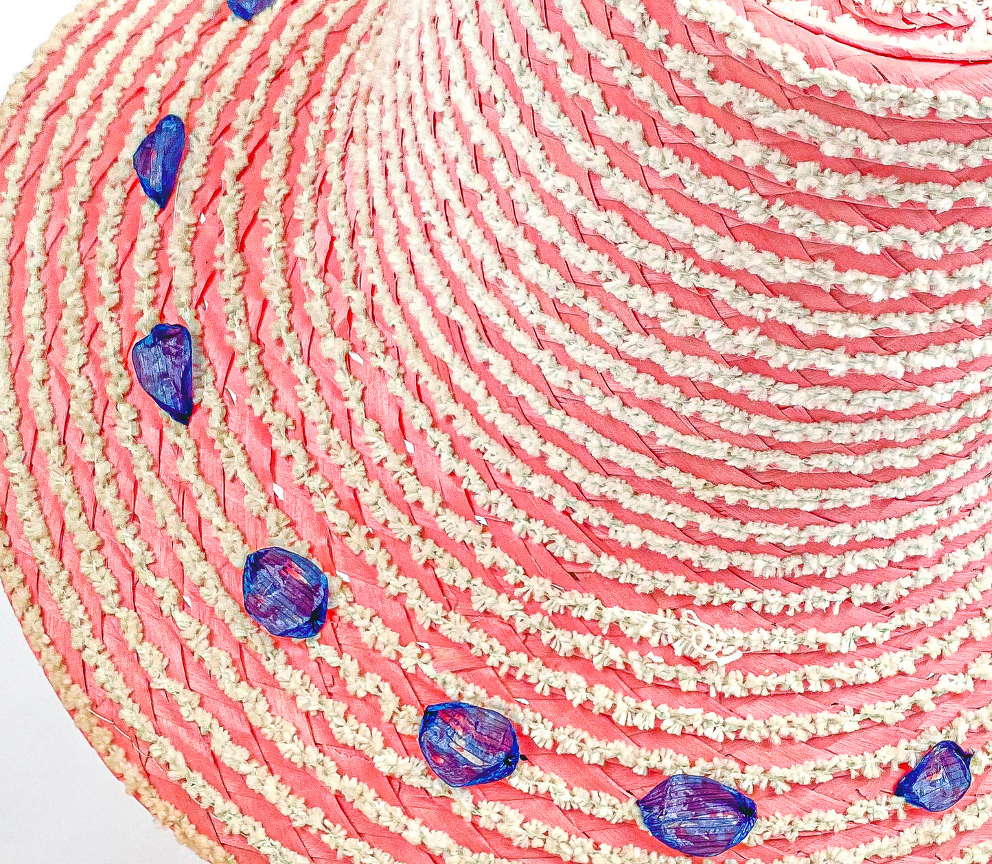 1950s Pink Straw Hat Made in Italy