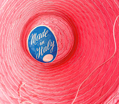 1950s Pink Straw Hat Made in Italy