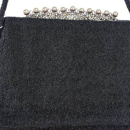 Vintage French Mirco Beaded Evening Bag with Pearls