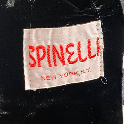 1960s Black Velvet Three Piece Skirt Suit / Waist 26