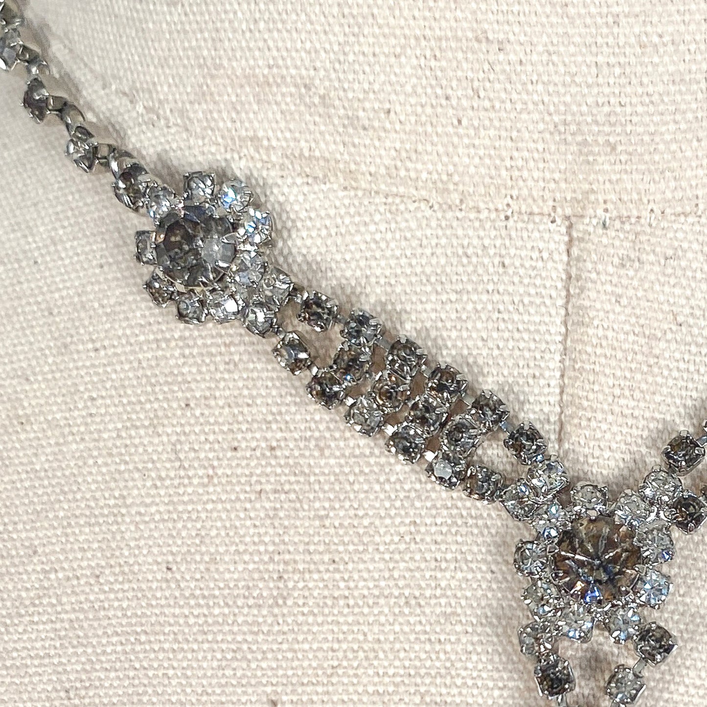 Vintage Emerald Green Rhinestone Necklace