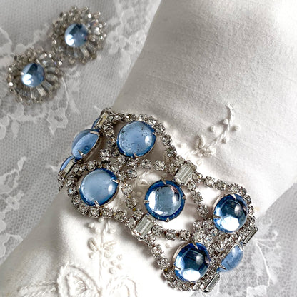 1950s Rhinestone and Matching Earring Set