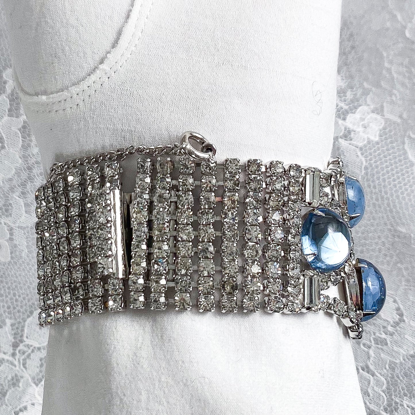 1950s Rhinestone and Matching Earring Set