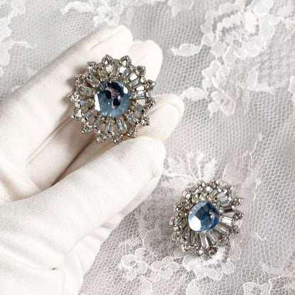 1950s Rhinestone and Matching Earring Set
