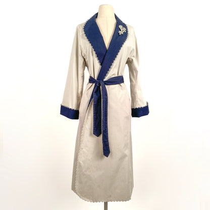 1970s Navy or White Reversible Trench Coat / OSFM