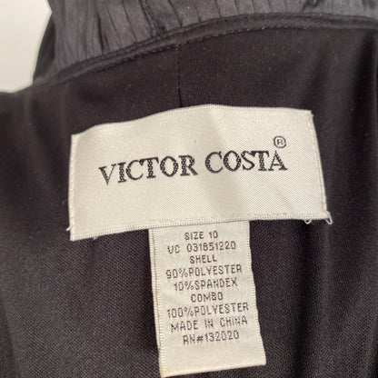 1980s Black Velvet Evening Top by Victor Costa / Bust 38