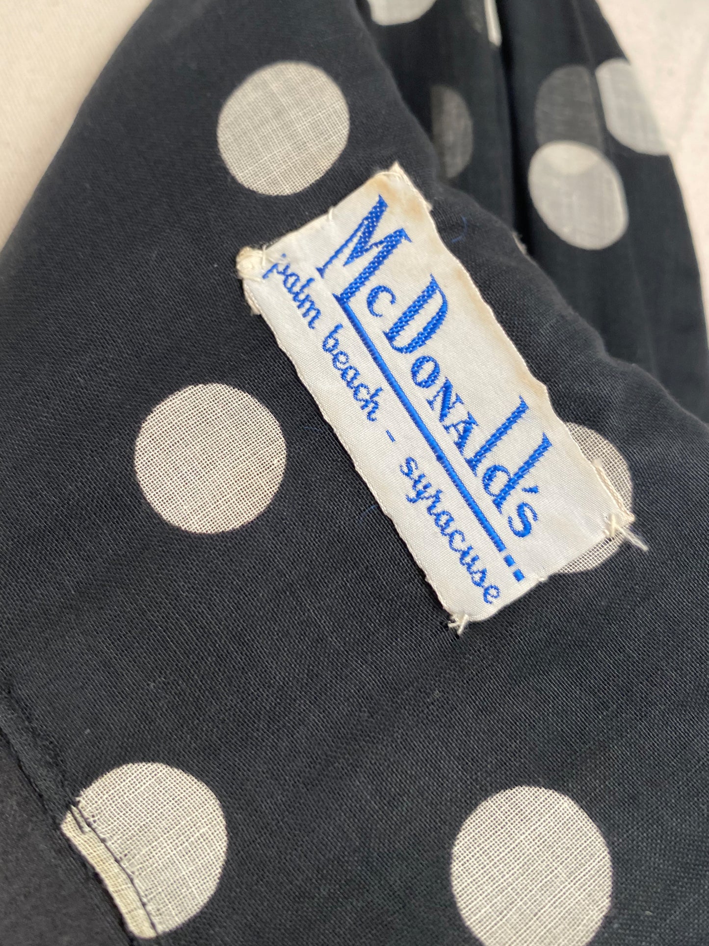 1950s Polka Dot Dress with Attached Cape by Estevez / Waist 24