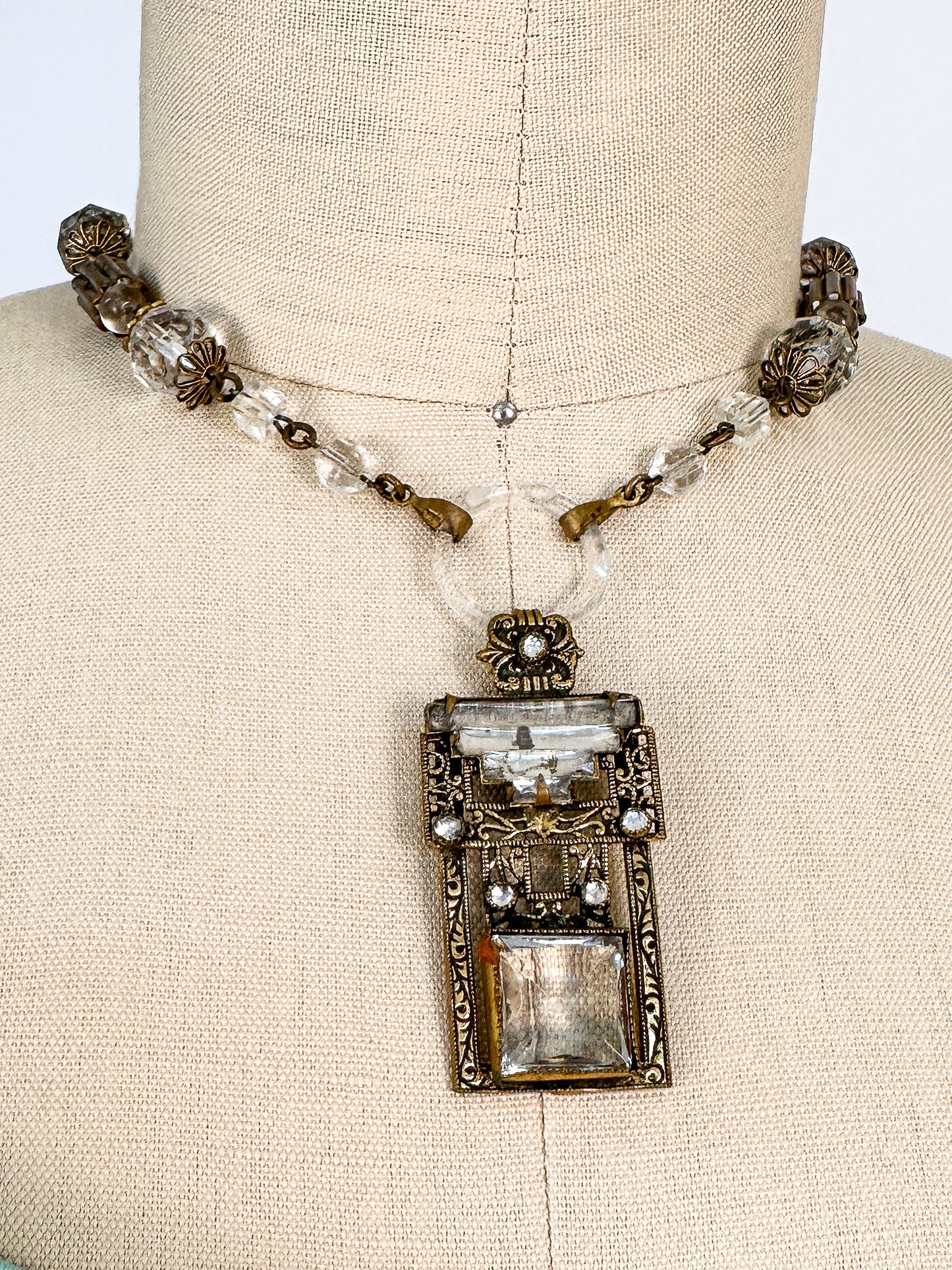 1920-30s Crystal Art Nouveau Necklace