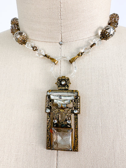 1920-30s Crystal Art Nouveau Necklace
