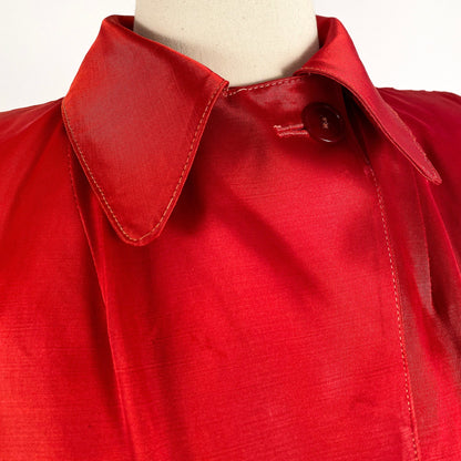 1930-40s Red Satin Cape by Aquatogs  / OSFM